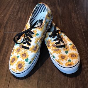 Sun flower vans! Size ten!